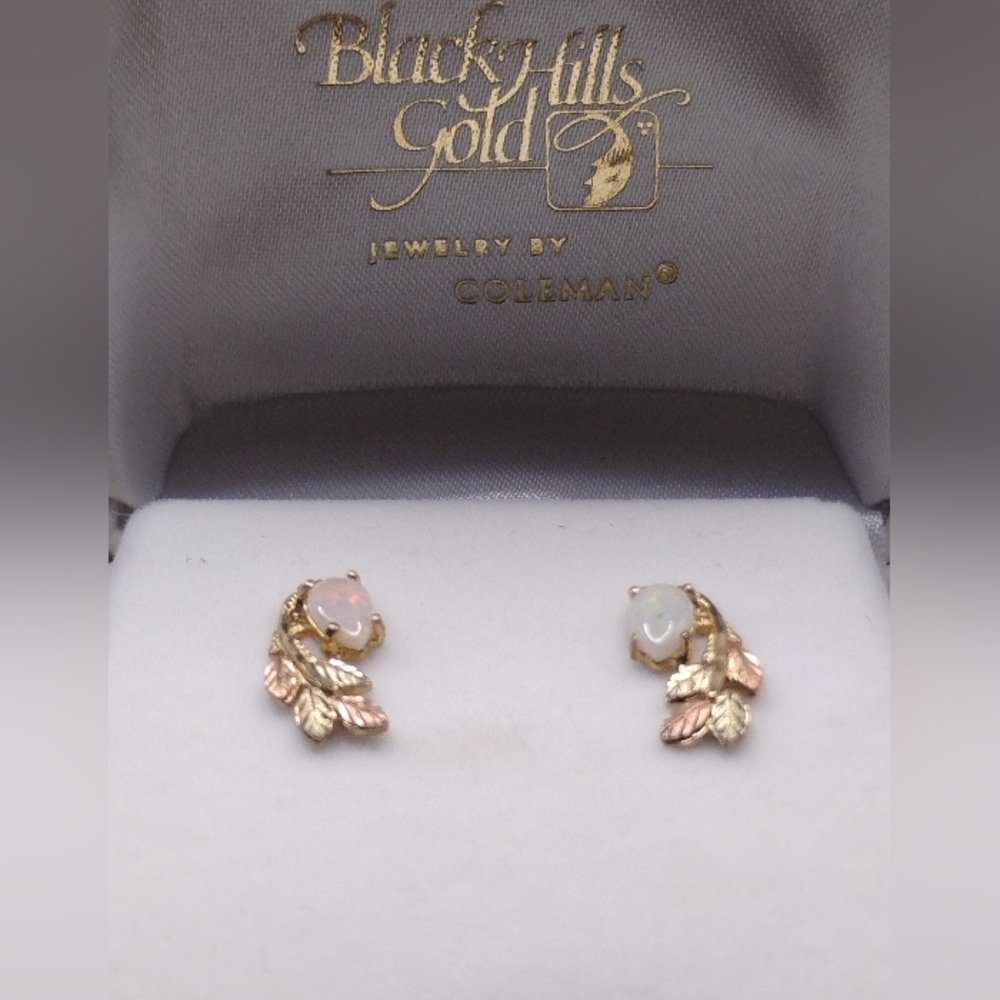 Black Hills Gold Opal Earrings